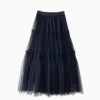 One Size Spring/Summer Vintage Yarn Skirt Cake Skirt Mushroom Edge Large Hem Mesh Skirt