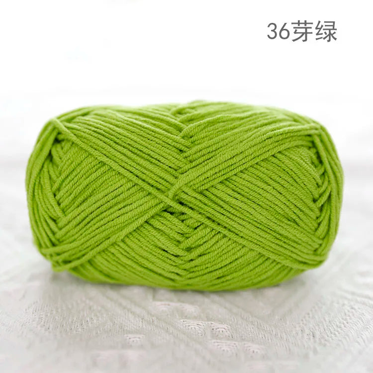 Premium Blended 4 Yarns Anti-Pilling Milk Cotton Baby Crochet Yarn Recycled High Tenacity for Knitting and Weaving