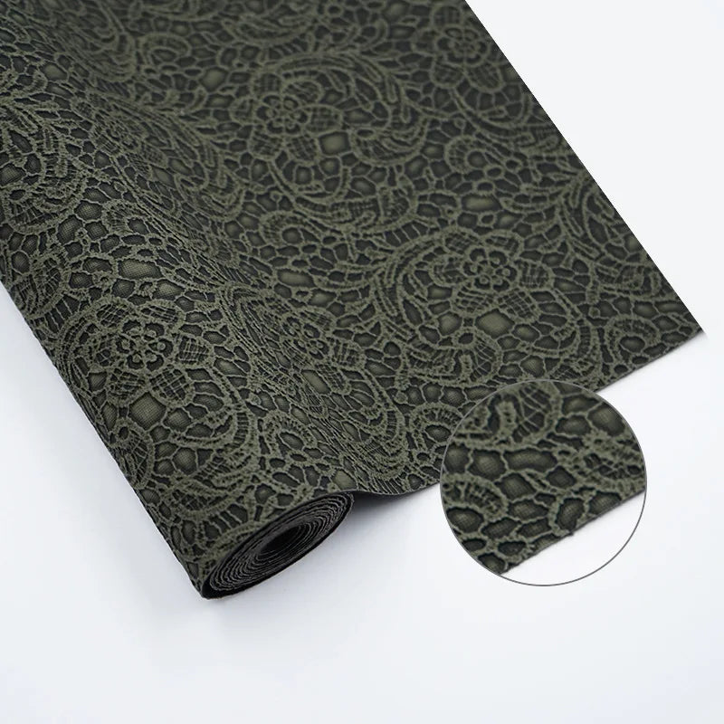 New Solid Lace Embossed PVC Leather Faux Synthetic Leather for Handbags