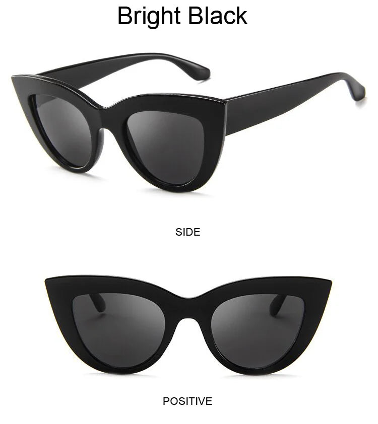 Vintage Cat Eye Sunglasses Woman Brand Designer Retro Sun Glasses Female Fashion Mirror Outdoor Shades Gradient Oculos De Sol