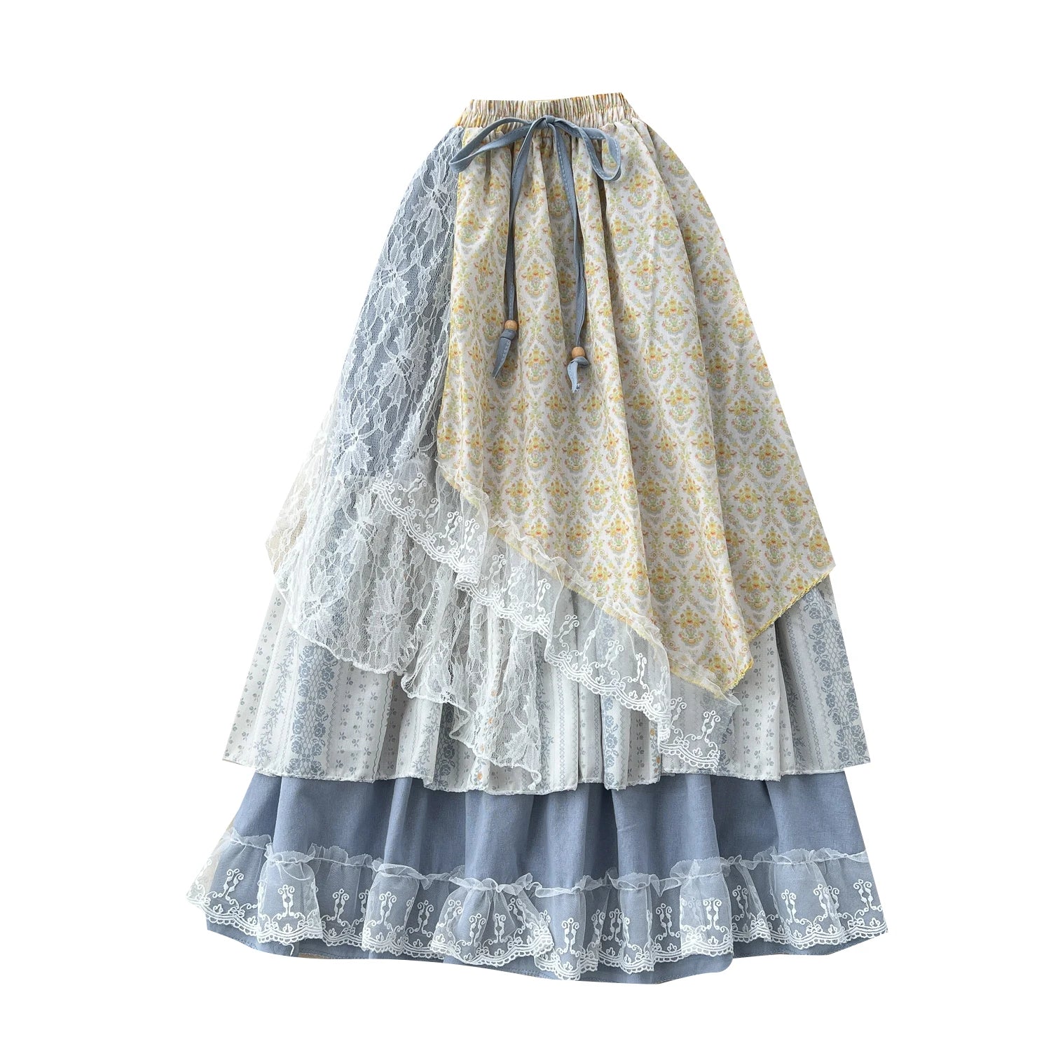 Summer Floral Lace A-Line Skirt Women Casual High Waist Lace Skirts For Girls Sweet Skirt Clothes Women Wholesale