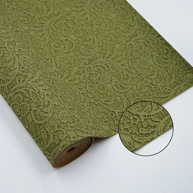 New Solid Lace Embossed PVC Leather Faux Synthetic Leather for Handbags