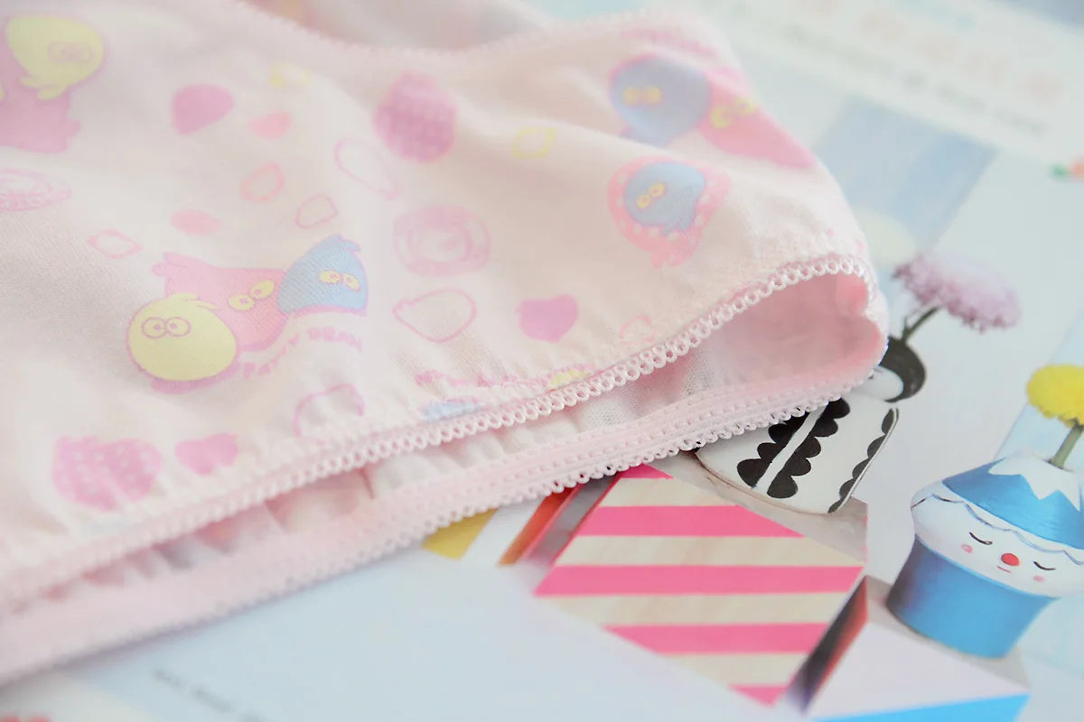 Wholesale(10pcs/lot) Cartoon Design Underwear For Children Kid, 100% Cotton Girls Shorts Underpants Knickers, 2 4 6 8 10 Years