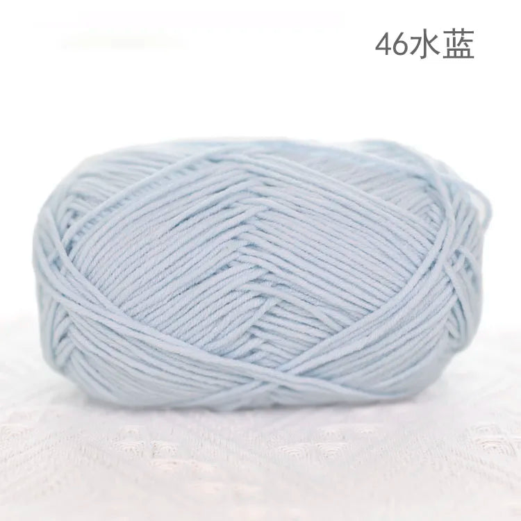 Premium Blended 4 Yarns Anti-Pilling Milk Cotton Baby Crochet Yarn Recycled High Tenacity for Knitting and Weaving