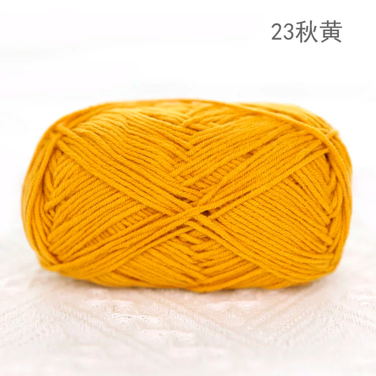 Premium Blended 4 Yarns Anti-Pilling Milk Cotton Baby Crochet Yarn Recycled High Tenacity for Knitting and Weaving