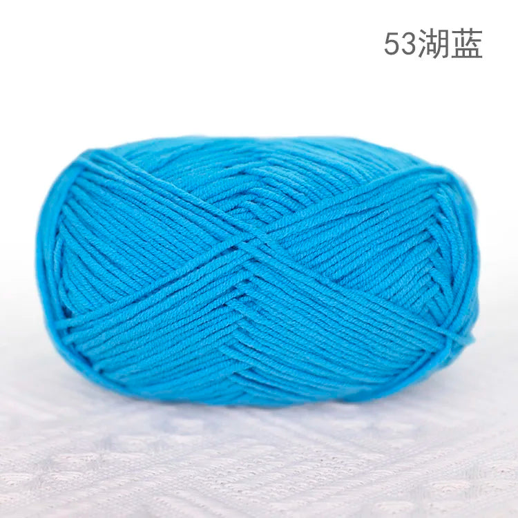 Premium Blended 4 Yarns Anti-Pilling Milk Cotton Baby Crochet Yarn Recycled High Tenacity for Knitting and Weaving