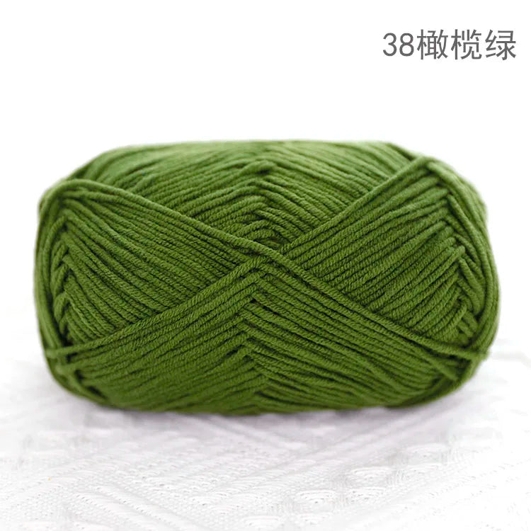 Premium Blended 4 Yarns Anti-Pilling Milk Cotton Baby Crochet Yarn Recycled High Tenacity for Knitting and Weaving
