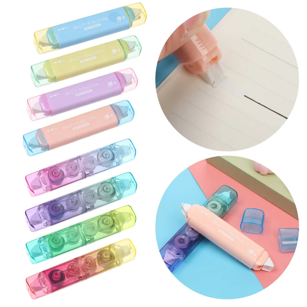 3 Type Creative Double Sided Adhesive Dots Stick Roller Glue Tape Dispenser Sticks Adhesive Cutter Stationery Office Supply