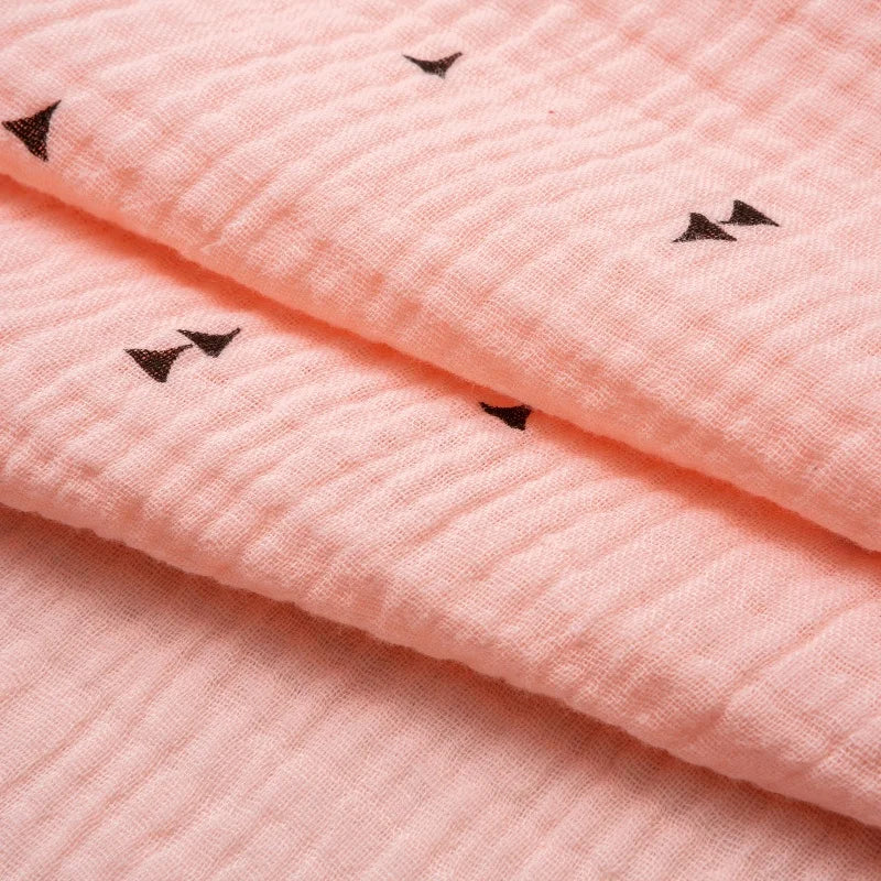 Wholesale Organic Cotton Fabric Double Printed Gauze for Children's Shirts and Suits Lightweight for Boys and Girls