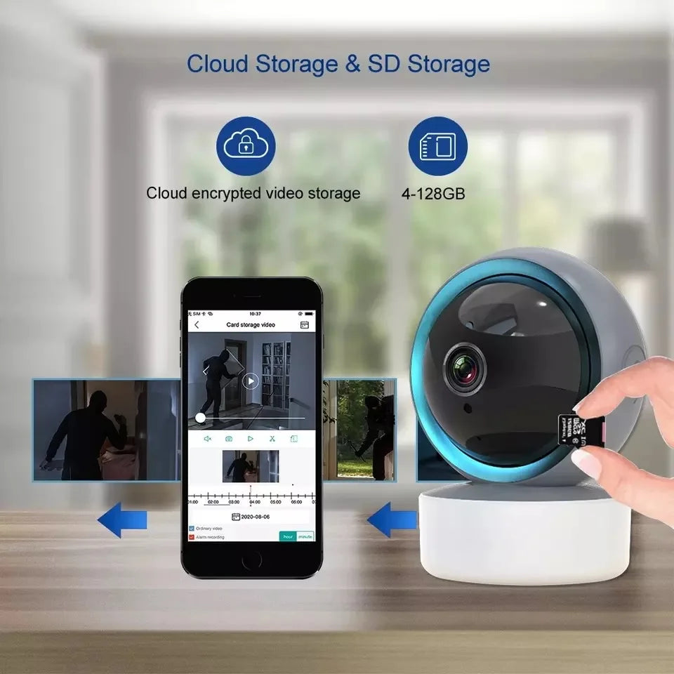 2MP Sunisee 1080P HD Wireless Wifi 2.4G IR Night Vision Remote View AI Smart Two Way Talk  Baby Monitor PTZ Camera