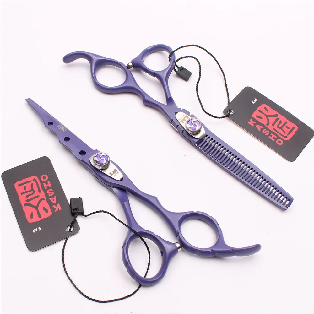 Professional 6 inch scissors Hairdressing scissors Barber scissors Straight Thinning  Hair Cutting Tool