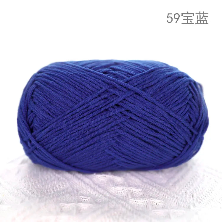 Premium Blended 4 Yarns Anti-Pilling Milk Cotton Baby Crochet Yarn Recycled High Tenacity for Knitting and Weaving
