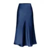High Quality Women's Satin High Waist Solid Color Split Skirt