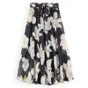 YiXin S-3XL Womens Skirts Printed Chiffon Fashion a Line High Waisted Floral Skirt Wholesale Long Skirts