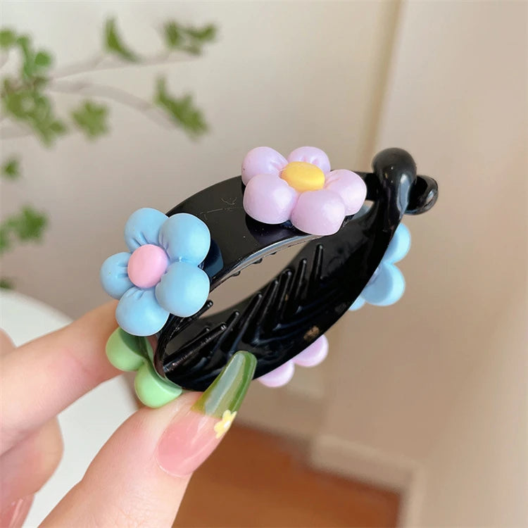 Maruko Hair Ornaments Lazy Hair Clip Plate High Ponytail Fixed Artifact Clip Buckle Hairpin Baby Accessories