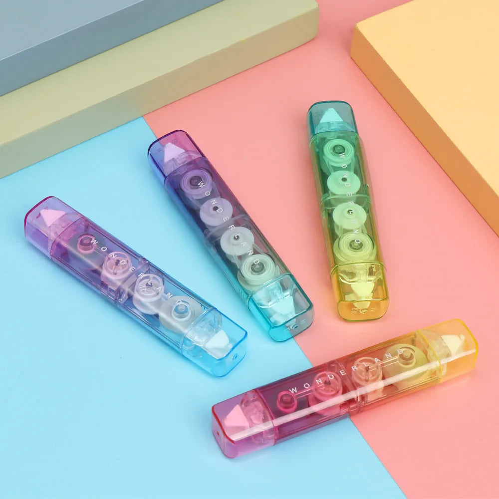 3 Type Creative Double Sided Adhesive Dots Stick Roller Glue Tape Dispenser Sticks Adhesive Cutter Stationery Office Supply