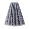 Mesh Cake Half Skirt for Women in Spring and Autumn  New Dress fairy White Gauze Skirt Pleated Long Skirt