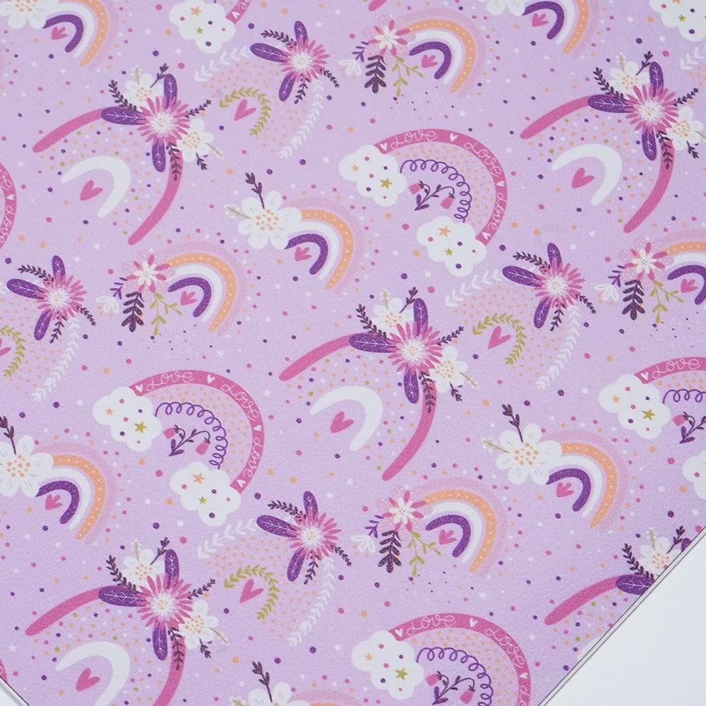 136cm*30cm Professional Custom Cute Cartoon Pattern Litchi Faux Synthetic Leather Fabric for Bag Shoes