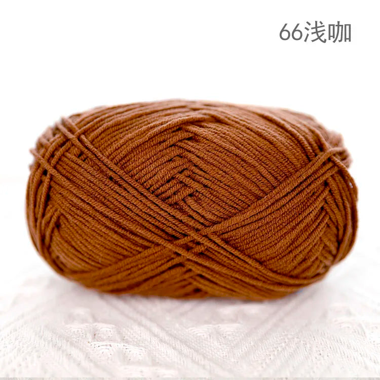 Premium Blended 4 Yarns Anti-Pilling Milk Cotton Baby Crochet Yarn Recycled High Tenacity for Knitting and Weaving