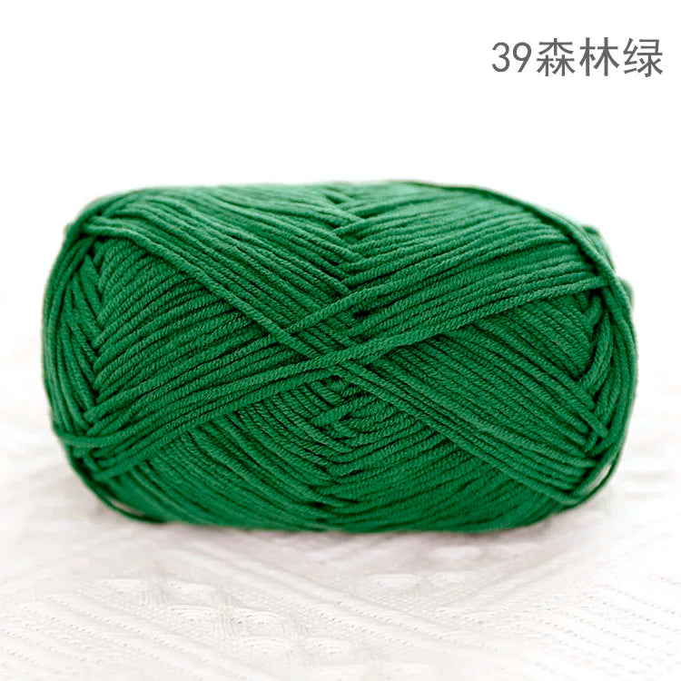 Premium Blended 4 Yarns Anti-Pilling Milk Cotton Baby Crochet Yarn Recycled High Tenacity for Knitting and Weaving
