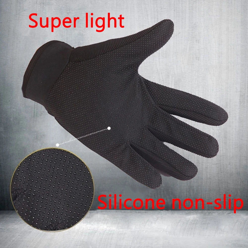 Fishing Gloves Summer Breathable Outdoor Riding Gloves Man Lady Light Bicycle Non-Slip Gloves Full Finger Fingerless