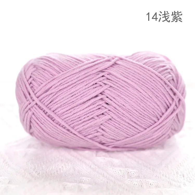 Premium Blended 4 Yarns Anti-Pilling Milk Cotton Baby Crochet Yarn Recycled High Tenacity for Knitting and Weaving