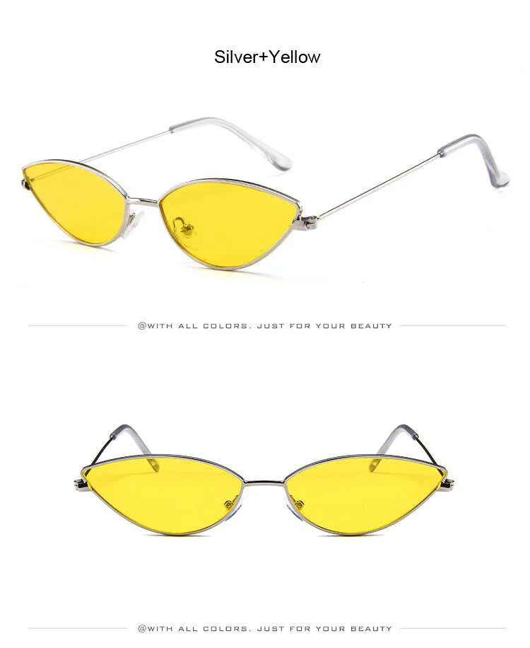 Cute Sexy Cat Eye Sunglasses Woman Retro Small Black Red Pink Cateye Sun Glasses Female Vintage Shades For Woman