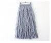 Waist 60-80cm Length 86cm Women Ruffle Skirt Many Layers pink Black Pleated Long Skirt Vintage High Waisted a Line Satin Skirts