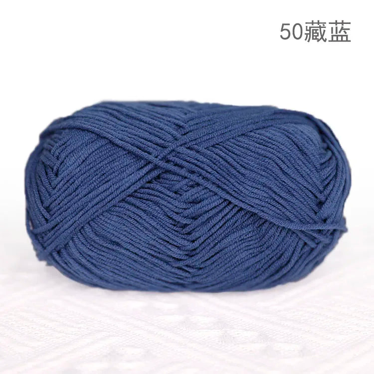 Premium Blended 4 Yarns Anti-Pilling Milk Cotton Baby Crochet Yarn Recycled High Tenacity for Knitting and Weaving