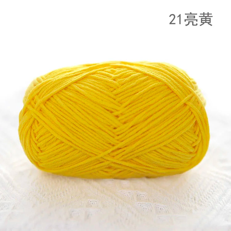 Premium Blended 4 Yarns Anti-Pilling Milk Cotton Baby Crochet Yarn Recycled High Tenacity for Knitting and Weaving
