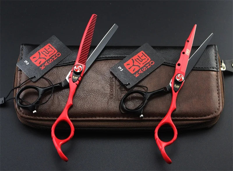 Professional 6 inch scissors Hairdressing scissors Barber scissors Straight Thinning  Hair Cutting Tool