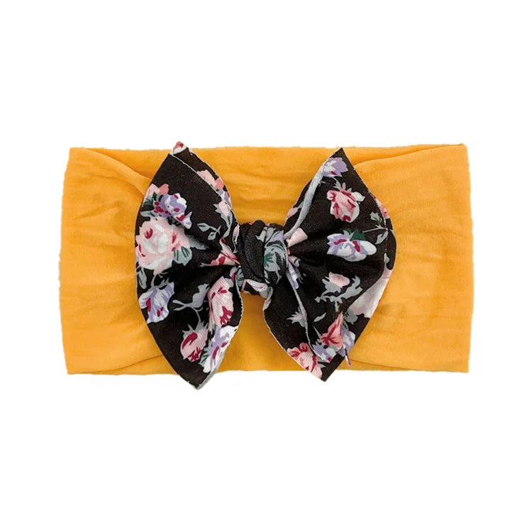 New Baby Products Cute Baby Nylon Traceless Wide Headband Children's Hair Accessories Baby Bows and Headbands Set