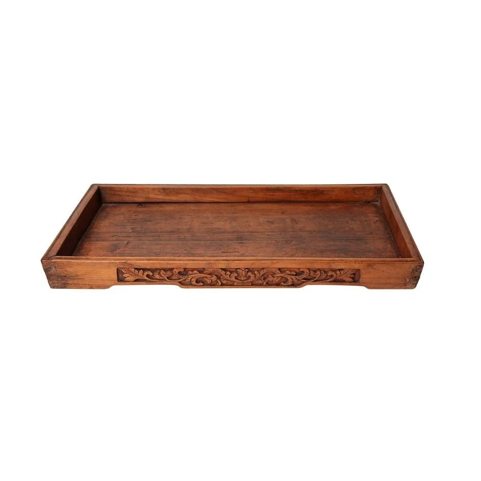 Craft Valley SS Large Eco-Friendly Biodegradable Acacia Wood Serving Tray Custom Design Handles Durable Dishwasher Safe American
