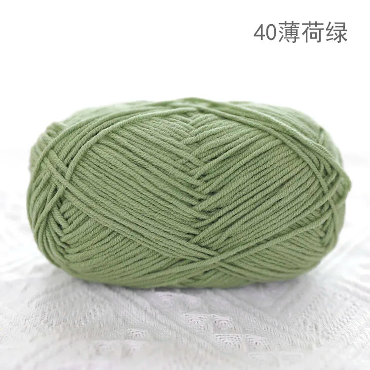 Premium Blended 4 Yarns Anti-Pilling Milk Cotton Baby Crochet Yarn Recycled High Tenacity for Knitting and Weaving