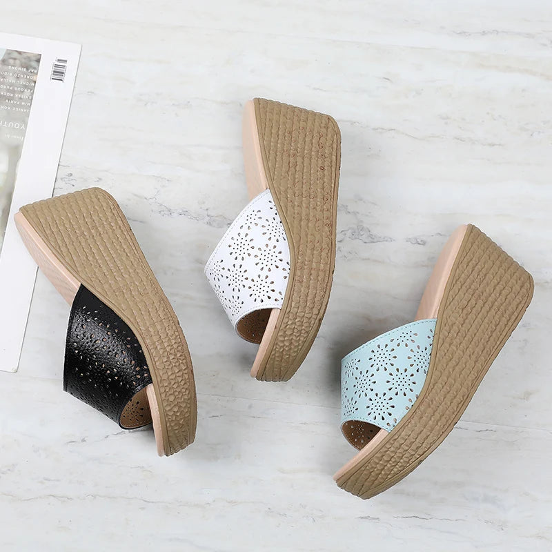 Latest Ladies Fashion Girls Fancy Wedge Heel Sandals Shoes