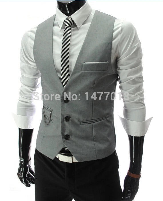 M-7XL 2025 New Dress Vests For Men Slim Fit Mens Suit Vest Male Waistcoat Gilet Homme Casual Sleeveless Formal Business Jacket