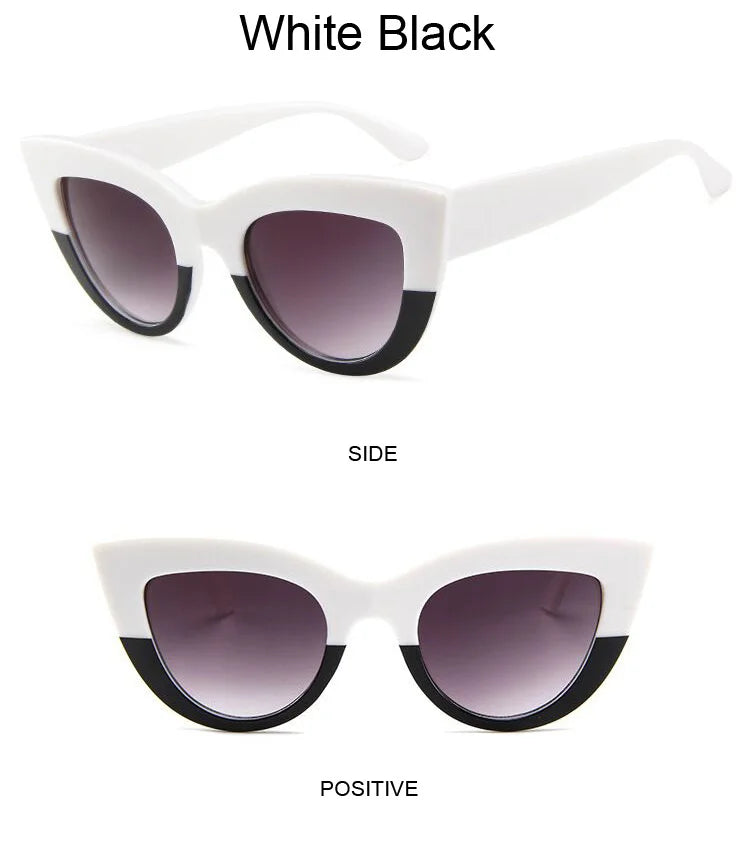 Vintage Cat Eye Sunglasses Woman Brand Designer Retro Sun Glasses Female Fashion Mirror Outdoor Shades Gradient Oculos De Sol