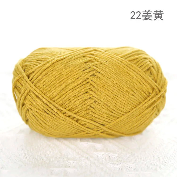 Premium Blended 4 Yarns Anti-Pilling Milk Cotton Baby Crochet Yarn Recycled High Tenacity for Knitting and Weaving