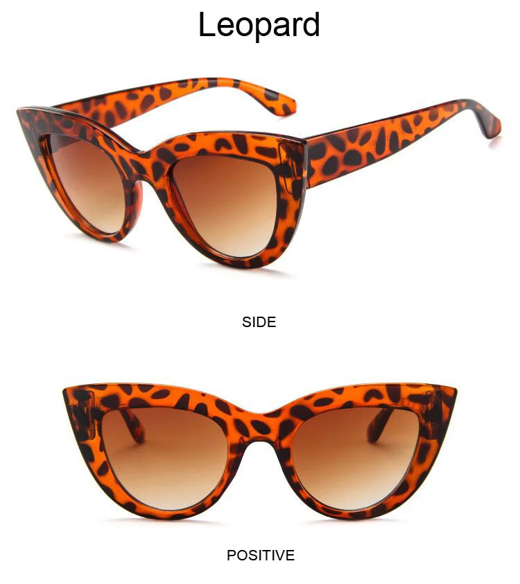 Vintage Cat Eye Sunglasses Woman Brand Designer Retro Sun Glasses Female Fashion Mirror Outdoor Shades Gradient Oculos De Sol