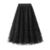 Mesh Cake Half Skirt for Women in Spring and Autumn  New Dress fairy White Gauze Skirt Pleated Long Skirt