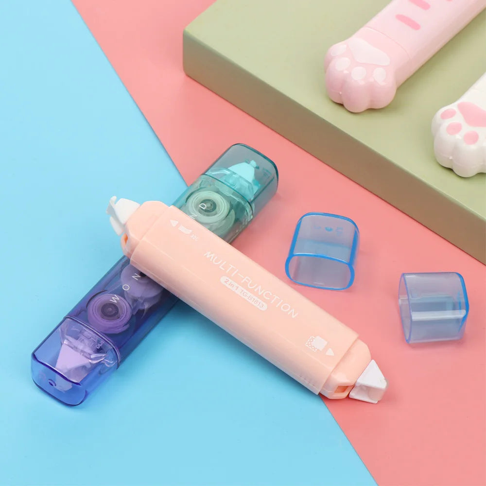 3 Type Creative Double Sided Adhesive Dots Stick Roller Glue Tape Dispenser Sticks Adhesive Cutter Stationery Office Supply