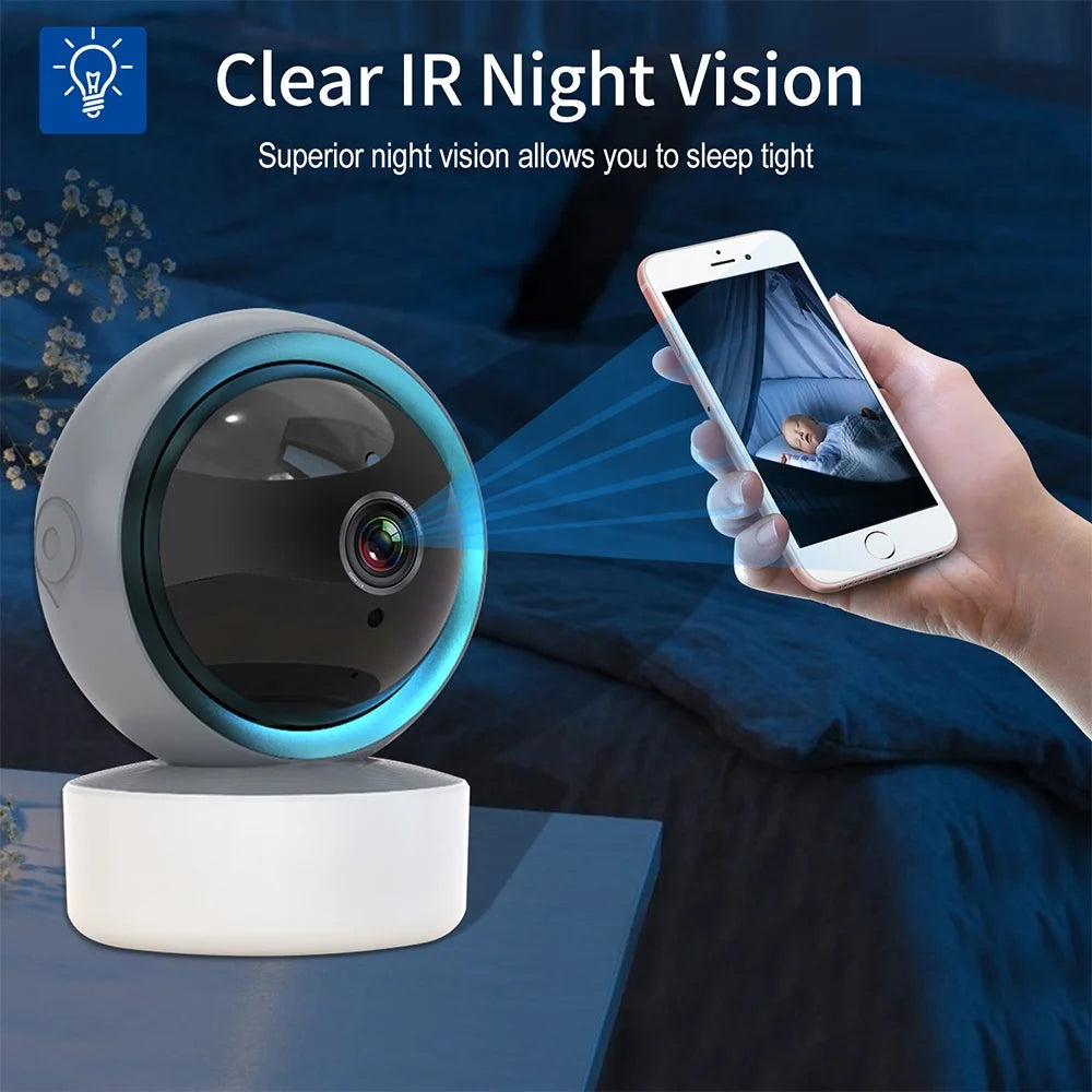 2MP Sunisee 1080P HD Wireless Wifi 2.4G IR Night Vision Remote View AI Smart Two Way Talk  Baby Monitor PTZ Camera