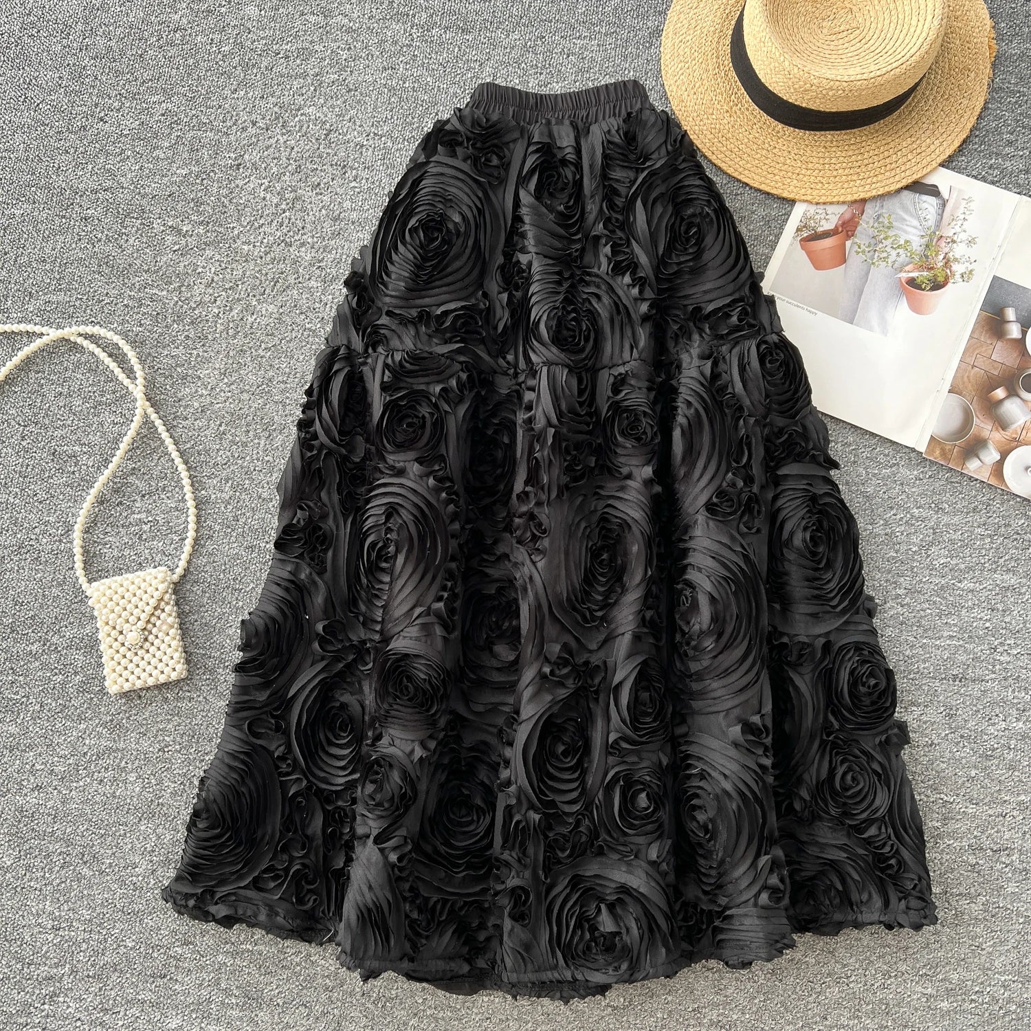 Boutique Wholesale 2025 Spring New Fashionable High Waist Slimming A-line Women's Half Skirt