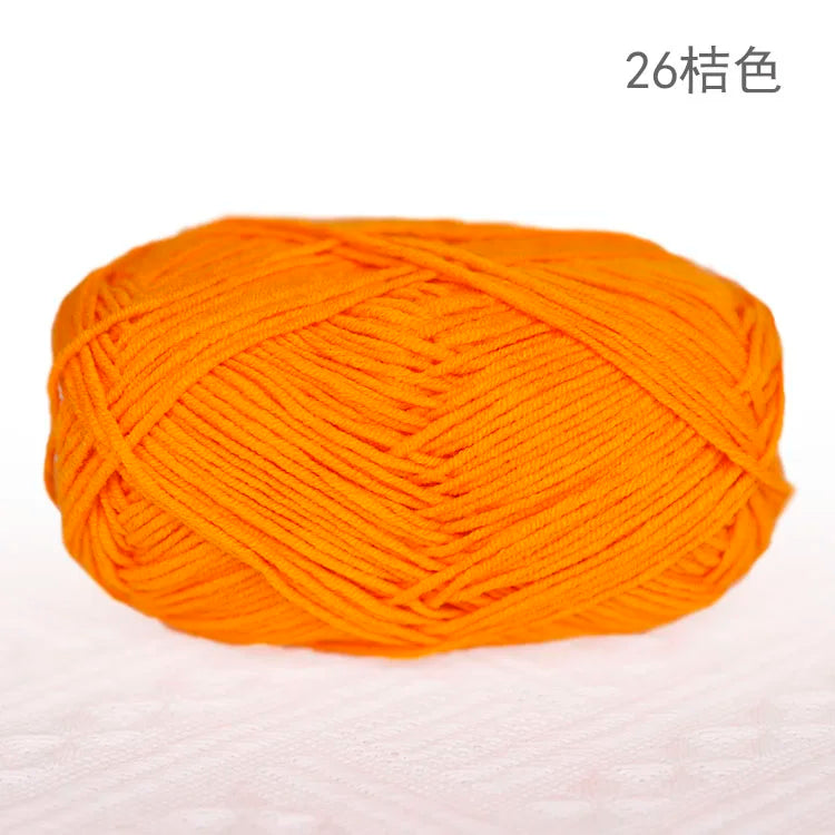 Premium Blended 4 Yarns Anti-Pilling Milk Cotton Baby Crochet Yarn Recycled High Tenacity for Knitting and Weaving