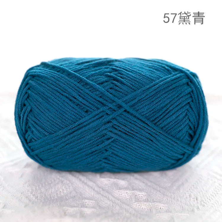 Premium Blended 4 Yarns Anti-Pilling Milk Cotton Baby Crochet Yarn Recycled High Tenacity for Knitting and Weaving