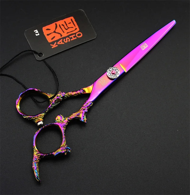 Professional 6 inch scissors Hairdressing scissors Barber scissors Straight Thinning  Hair Cutting Tool