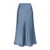 High Quality Women's Satin High Waist Solid Color Split Skirt