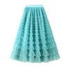 Mesh Cake Half Skirt for Women in Spring and Autumn  New Dress fairy White Gauze Skirt Pleated Long Skirt