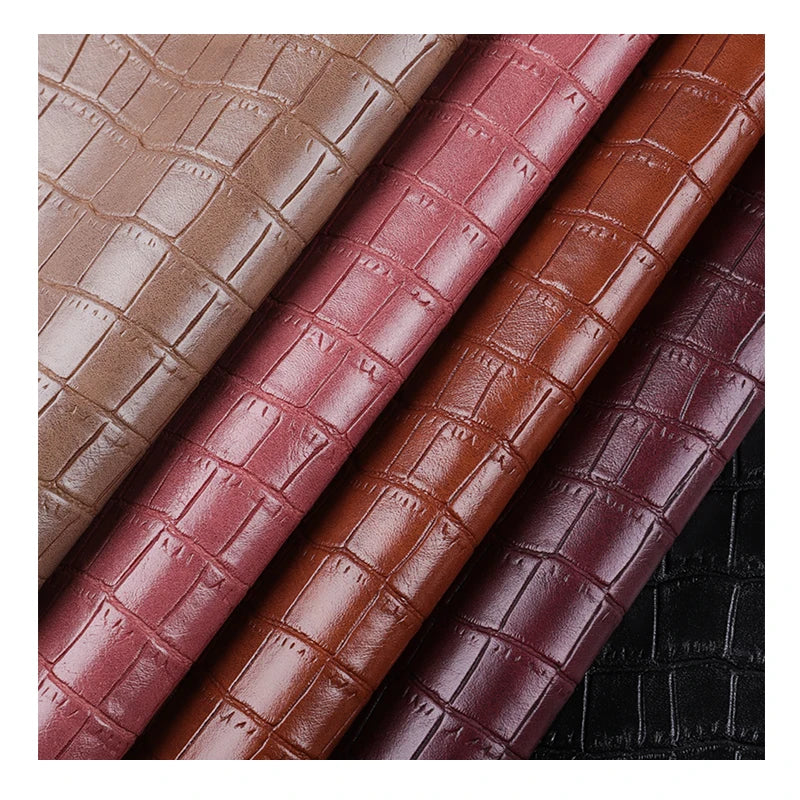 AH1911 R- Wholesale Factory Cheap Price 1.0mm Fabric Slub PVC Leather Luggage Leatherette Synthetic Imitation Embossed Craft