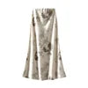 Boutique Wholesale 2025 Spring New Fashionable High Waist Satin Printed Medium To Long Style Women's Half Skirt
